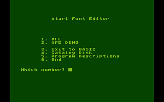 Atari Font Editor atari screenshot