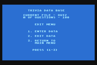 Atari Trivia Data Base atari screenshot