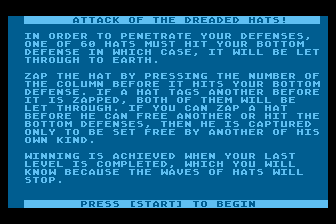 Attack of the Dreaded Hats! atari screenshot