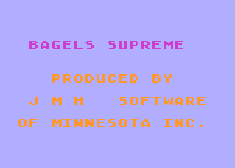 Bagels Supreme atari screenshot