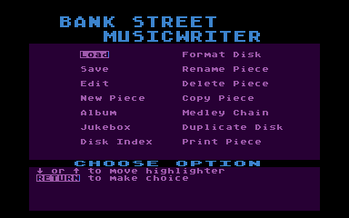 Bank Street MusicWriter atari screenshot