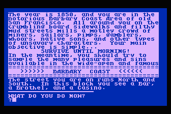 Barbary Coast Adventure atari screenshot