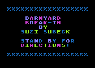Barnyard Break-In atari screenshot