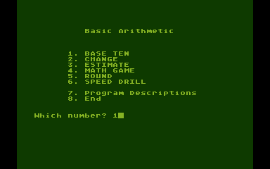 Basic Arithmetic atari screenshot