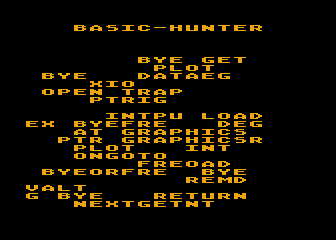 BASIC Hunter atari screenshot