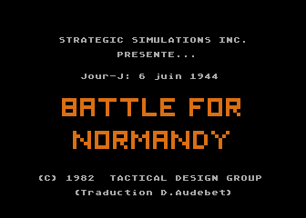 Battle for Normandy atari screenshot