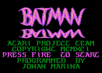Batman atari screenshot