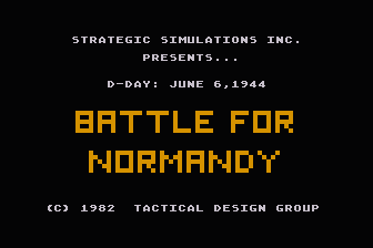 Battle for Normandy atari screenshot