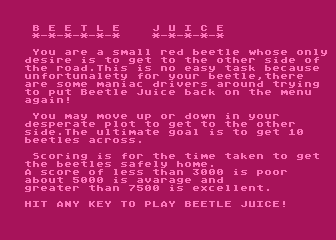Beetle Juice atari screenshot