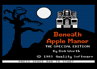 Beneath Apple Manor atari screenshot