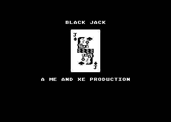 Black Jack atari screenshot