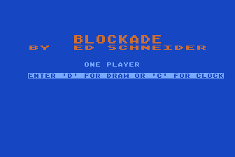 Blockade atari screenshot