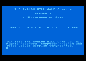 Bomber Attack atari screenshot