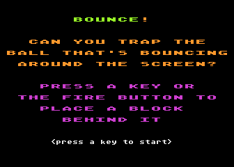 Bounce! atari screenshot