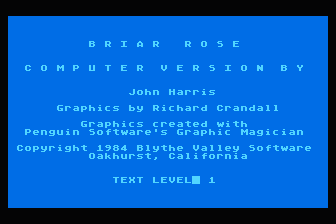 Briar Rose atari screenshot