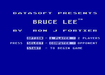 Bruce Lee atari screenshot