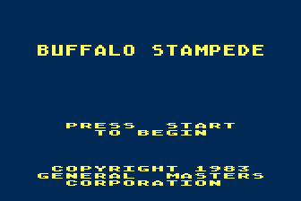 Buffalo Stampede atari screenshot