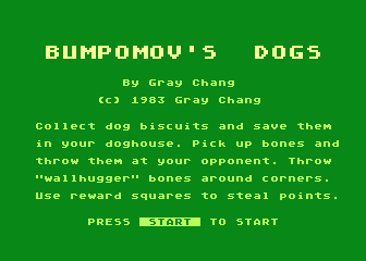 Bumpomov's Dogs atari screenshot