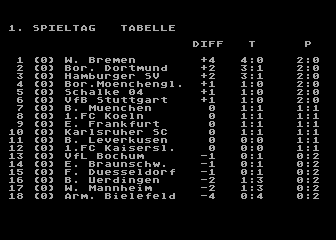 Bundesliga-Simulation atari screenshot