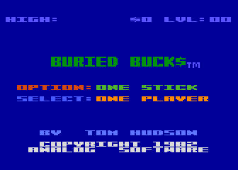 Buried Bucks atari screenshot