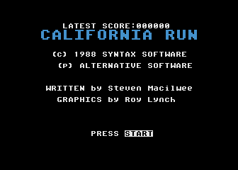 California Run atari screenshot