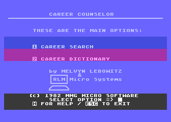 Career Counselor atari screenshot