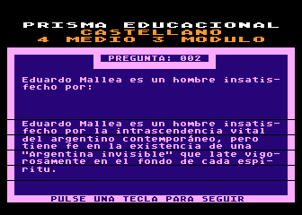 Castellano - 4° Medio - Modulo 3 atari screenshot