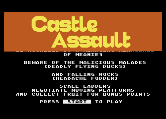 Castle Assault atari screenshot
