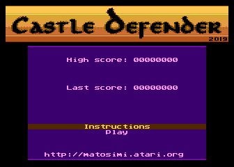 Castle Defender atari screenshot