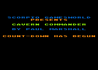 Cavern Commander atari screenshot