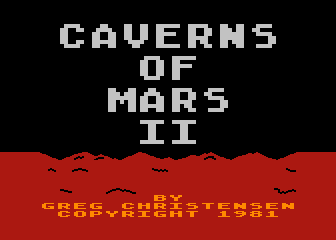 Caverns of Mars II atari screenshot