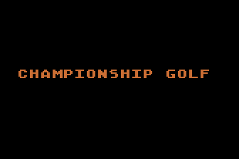 Championship Golf atari screenshot