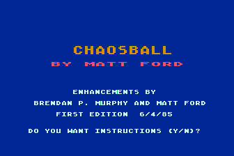 Chaosball atari screenshot