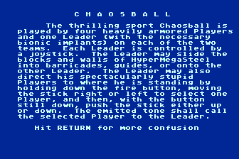 Chaosball atari screenshot