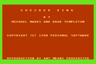 Checker King atari screenshot