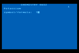 Chemistry Quiz atari screenshot