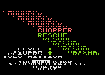 Chopper Rescue atari screenshot