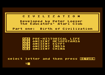Civilization - Part 1 atari screenshot