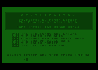 Civilization - Part 3 atari screenshot