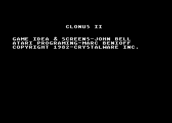 Clonus II atari screenshot