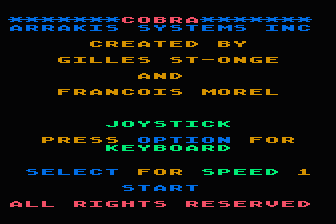 Cobra atari screenshot