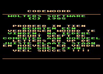 Code-Woord atari screenshot