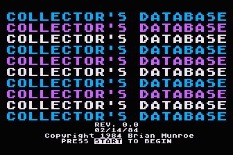Collector's Database atari screenshot