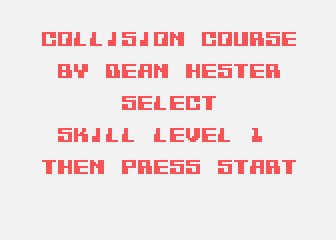 Collision Course atari screenshot