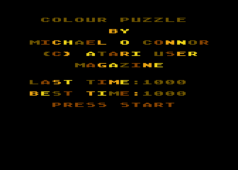 Colour Puzzle atari screenshot