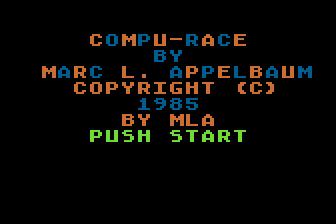Compu-Race atari screenshot
