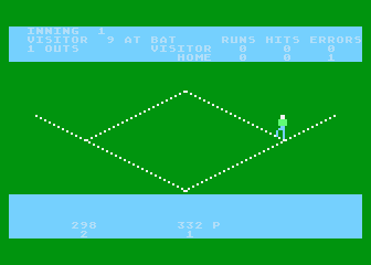 Computer Baseball Strategy atari screenshot
