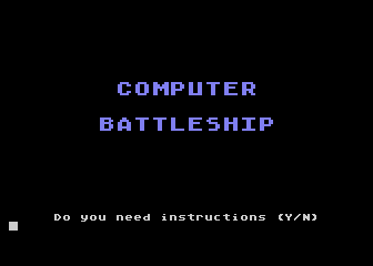 Computer Battleship atari screenshot