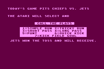 Computer Football atari screenshot