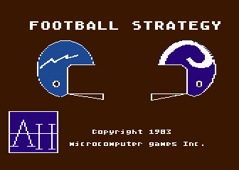 Computer Football Strategy atari screenshot